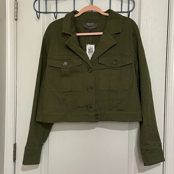 Torrid Twill Safari Jacket Size 2 - Picture 6 of 12